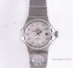 Swiss Copy Omega Constellation SS & Mother of Pearl Dial Watch 27mm Ladies